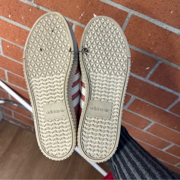 Adidas Sambarose Maroon Linen Leather Sneakers - Picture 7 of 7